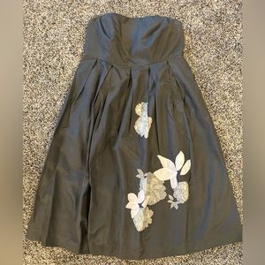 GAP Sleeveless Silk Flower Dress Gray Size 0